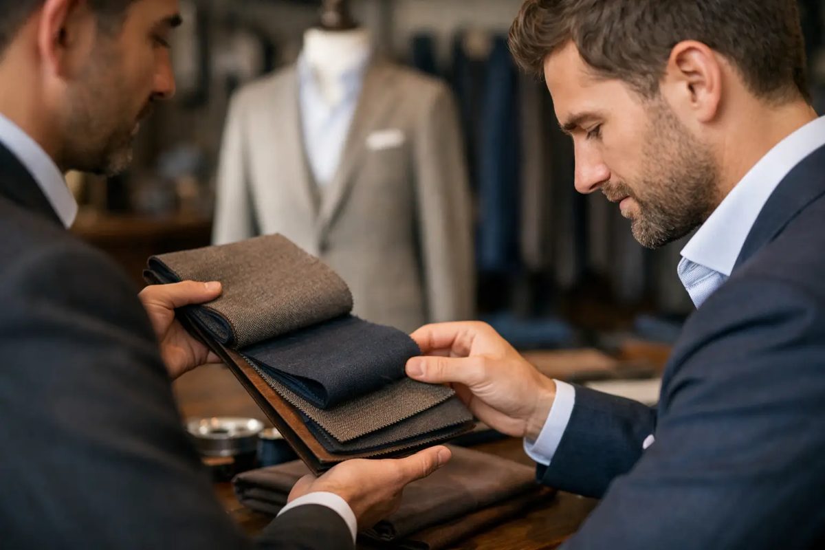 Why is Loro Piana cloth chosen for a bespoke suit?